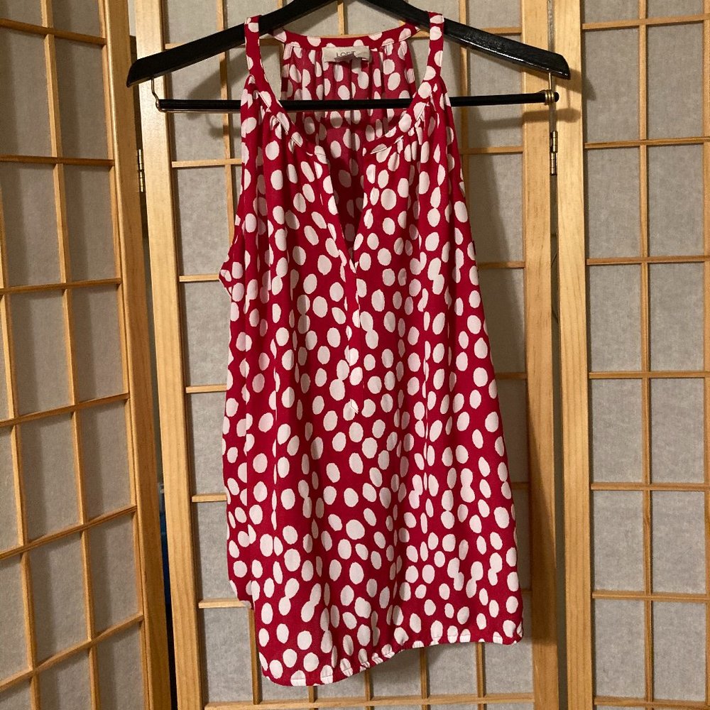 FREE w $10 Bund Red and White PokaDot Tank